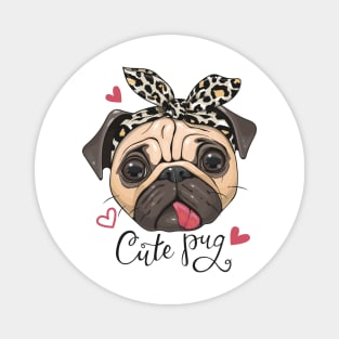 Cute Pug Dog Magnet